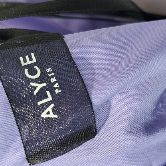 NWOT Alyce Paris Strapless Prom Dress Gown Iridescent Purple Size 2 Bridesmaid - Picture 8 of 10